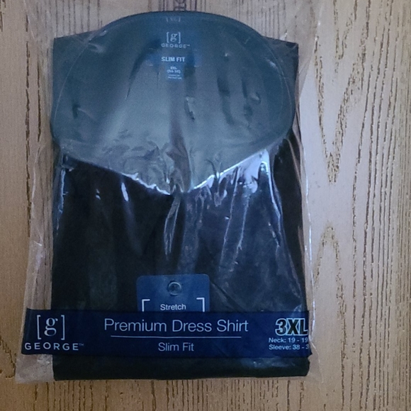 George Other - Mens 3XL George NWT Slim Fit Dress Shirt
